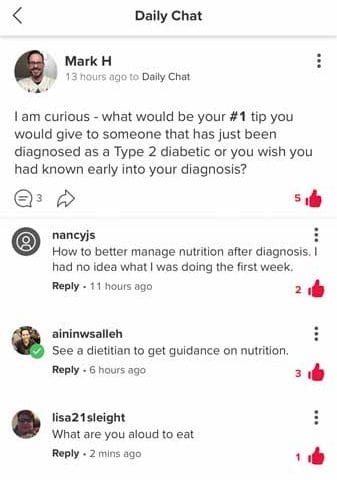 DMP Diabetes App - Community Forum Question and Answer