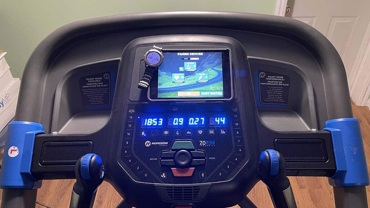Horizon Treadmill running ZWIFT with a Garmin Fenix 6